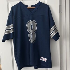 Troy Aikman Jersey Navy Blue Number 8 Sz L